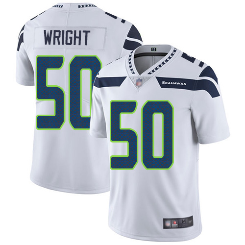 Seattle Seahawks Limited White Men K.J. Wright Road Jersey NFL Football #50 Vapor Untouchable->youth nfl jersey->Youth Jersey